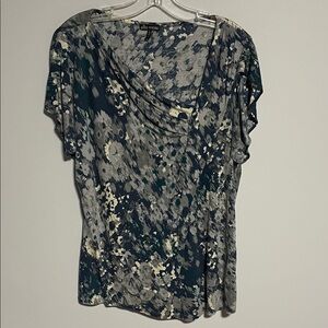 Ella Moss Turquoise and Gray Shirt Size Large